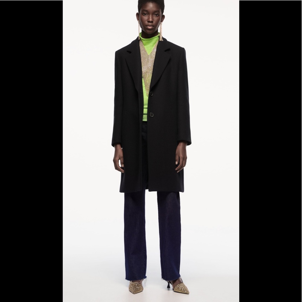 Zara two button wool blend coat